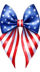 American flag-themed bow