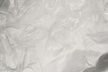 Plastic wihite background. Top view.