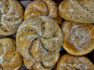 bread with sesame seeds