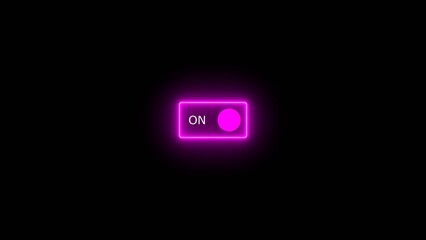 Switch on and switch off button red color 4k illustration. Power digital button. Turning on-off...