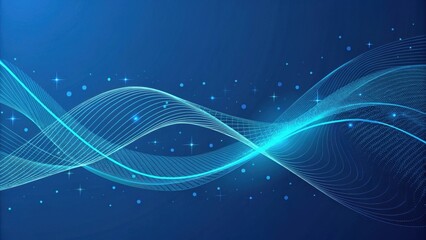 Digital Waves: Abstract Blue Tech Background