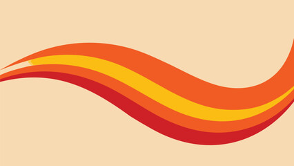 Abstract wavy lines in warm colors on a light background wave