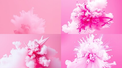 Naklejka premium Pink Powder Explosion