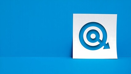 Target marketing strategy concept achieving goals and objectives on blue background design illustration