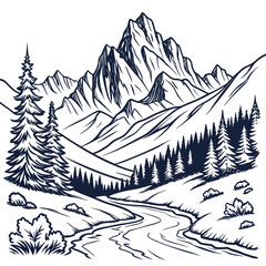 winter forest landscape