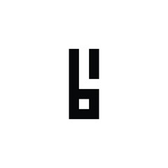 Letter L and b square, unique geometric symbol simple logo vector