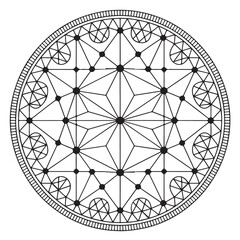 Geometric Mandala Vector Art &ndash; Symmetrical Floral Pattern for Meditation and Decor