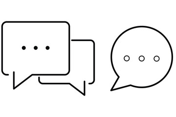 set of comment icon vector illustration symbol. 