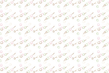 Colorful Dango Skewers Seamless Repeat pattern on white background