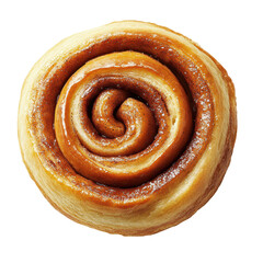 Fototapeta premium A beautifully glazed cinnamon roll, ready to enjoy for breakfast.
