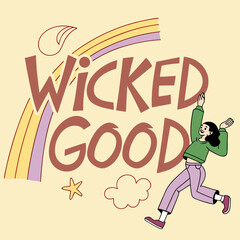 Wicked good boston themed design with iconic elements