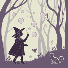 Obraz premium Enchanting bewitched design with mystical elements