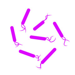 purple bacteria shape vector