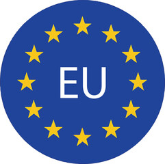 European Union Flag Vector – EU Symbol PNG Transparent Label & Made in EU Sticker