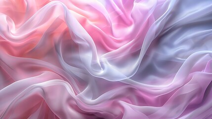 Obraz premium Elegant Soft Pink and White Flowing Fabric with Gradient Colors