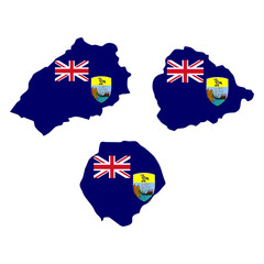 map of saint helena ascension and tristan da cunha flag