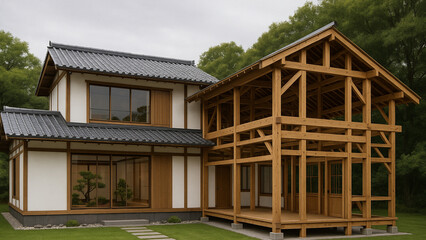 Modern Timber-Frame House Extension with Eco-Friendly Design
