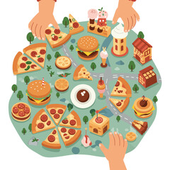 Dynamic Vector Illustration: Strategic Growth Planning & Data Analytics for Corporate Foresight