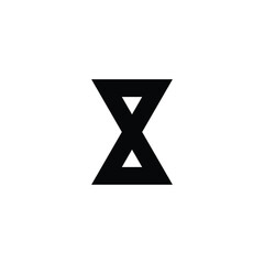 Number 8 hourglass geometric symbol simple logo vector