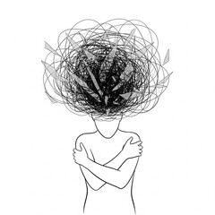 Mental Health and Sadness Concept