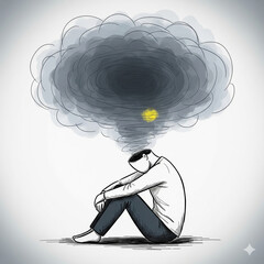 Mental Health and Sadness Concept