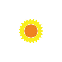Sun, or flower geometric symbol simple logo vector