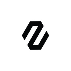 Letter Z hexagon, gem geometric symbol simple logo vector