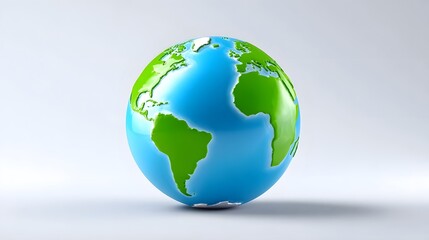 Fototapeta premium A colorful, three-dimensional globe depicting the landmasses and oceans of the planet Earth, symbolizing the diversity and interconnectedness of our global environment.