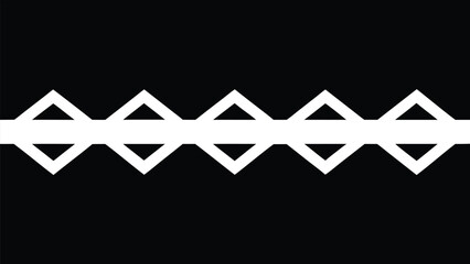 Obraz premium Geometric White Triangle Pattern on Black Background abstract