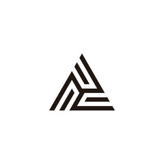 Triangle, technology, knife geometric symbol simple logo vector