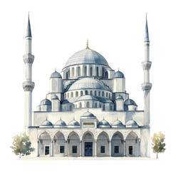 Fototapeta premium PNG Blue Mosque architecture mosque architectural.