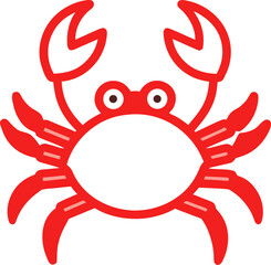 vector illustration of a crab