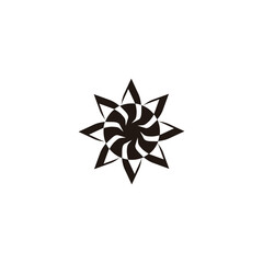 flower or star geometric symbol simple logo vector