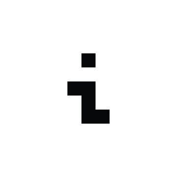 Letter zi iz z i square geometric symbol simple logo vector