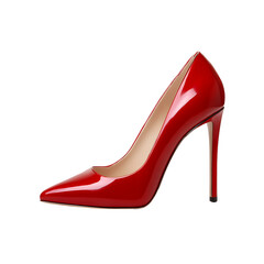 Red High Heel Shoe Transparent PNG Isolated