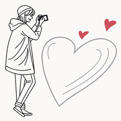 Minimalist Heart Outline 1
