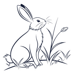 Rabbit Line Art