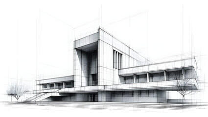 Obraz premium Modern Architectural Sketch