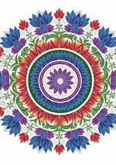 Abstract Floral Mandala Pattern