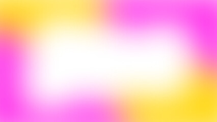 Glowing pink and yellow aesthetic frame template on transparent background