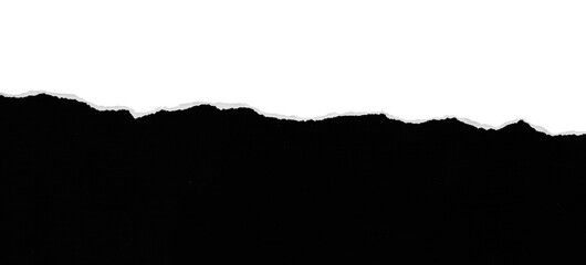 black torn or ripped paper isolated on transparent png background,realistic torn paper edges,Torn Paper effect mockup