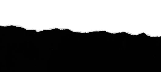 black torn or ripped paper isolated on transparent png background,realistic torn paper edges,Torn Paper effect mockup