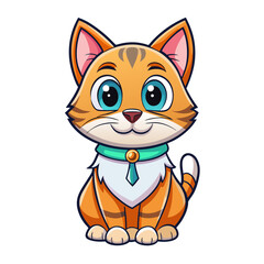 Vector illustration of a charming cat silhouette in a cute pose. radiates warmth and affection.cat icon