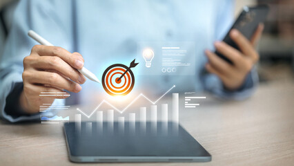 Business Strategy and Digital Marketing Analytics with Target Icon