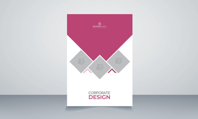 Fototapeta premium Creative corporate annual report brochure book cover design set 