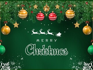 christmas background with christmas tree