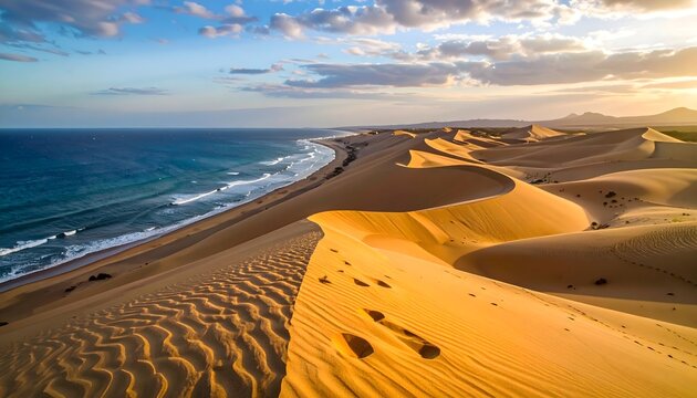 sand dunes with footprints and footprints in the sand
