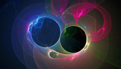 Abstract fractal design with swirling, vibrant colors