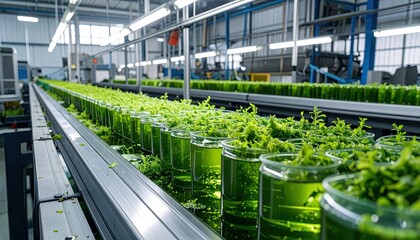 Advanced Filtration System Removing Microplastics Using Algae In Factory Setting