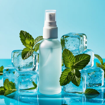 Wellness Essential Oil Spray Bottle with Ice Cube and Foliage